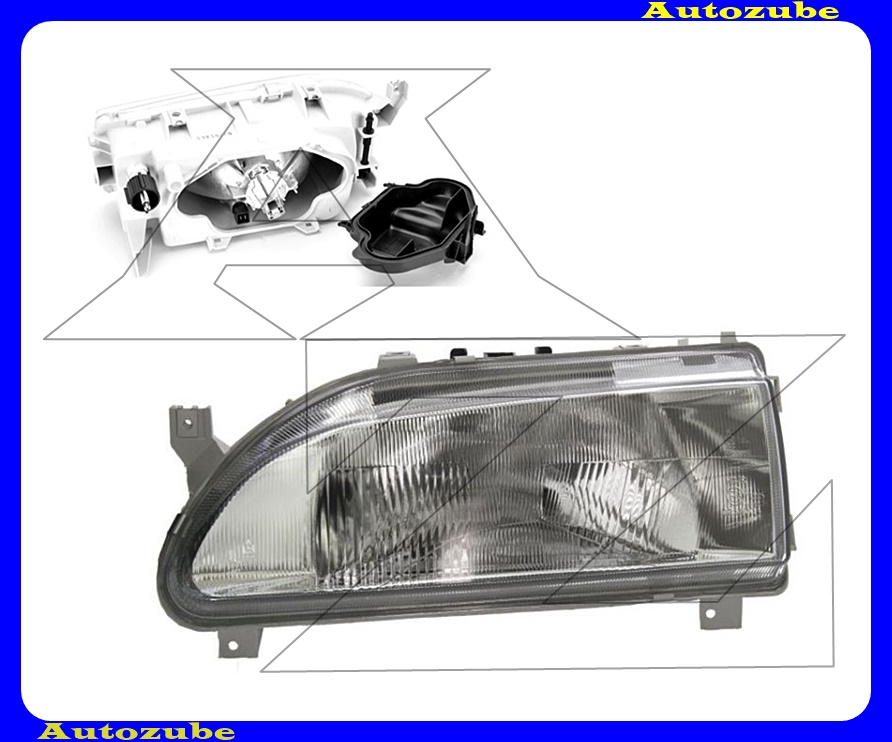 Fényszóró bal (H4) manuális {DEPO} Fényszóró bal (H4) manuális {DEPO}