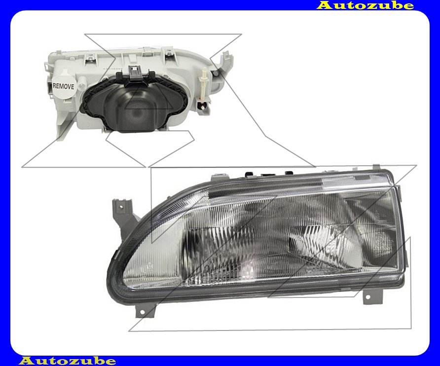 Fényszóró bal (H4) (motor nélkül) {DEPO} Fényszóró bal (H4) (motor nélkül) {DEPO}