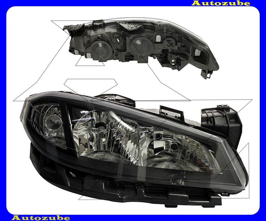 Fényszóró jobb (H7/H1) (motor nélkül) {DEPO} Fényszóró jobb (H7/H1) (motor nélkül) {DEPO}