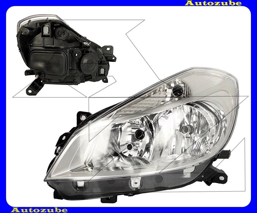 Fényszóró bal (H7/H7) króm házas (motor nélkül) {DEPO} Fényszóró bal (H7/H7) króm házas (motor nélkül) {DEPO}