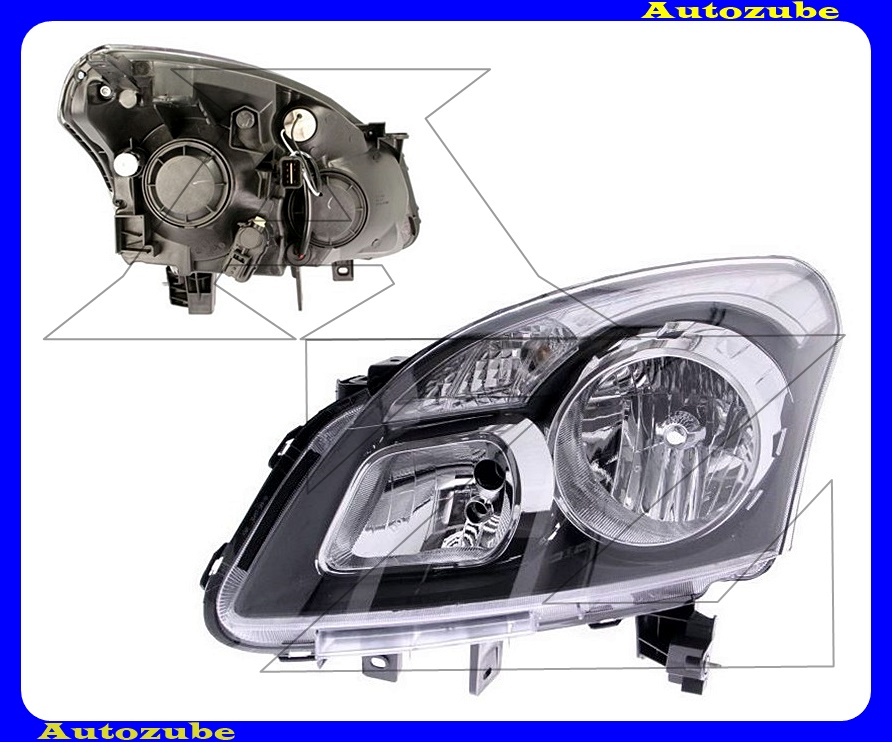 Fényszóró bal fekete házas (H7/H7) motorral {DEPO} Fényszóró bal fekete házas (H7/H7) motorral {DEPO}