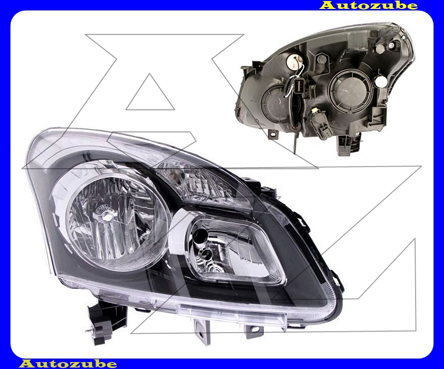 Fényszóró jobb fekete házas (H7/H7) motorral {DEPO} Fényszóró jobb fekete házas (H7/H7) motorral {DEPO}