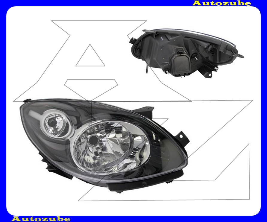 Fényszóró jobb fekete házas (H4) (motor nélkül) {DEPO} Fényszóró jobb fekete házas (H4) (motor nélkül) {DEPO}