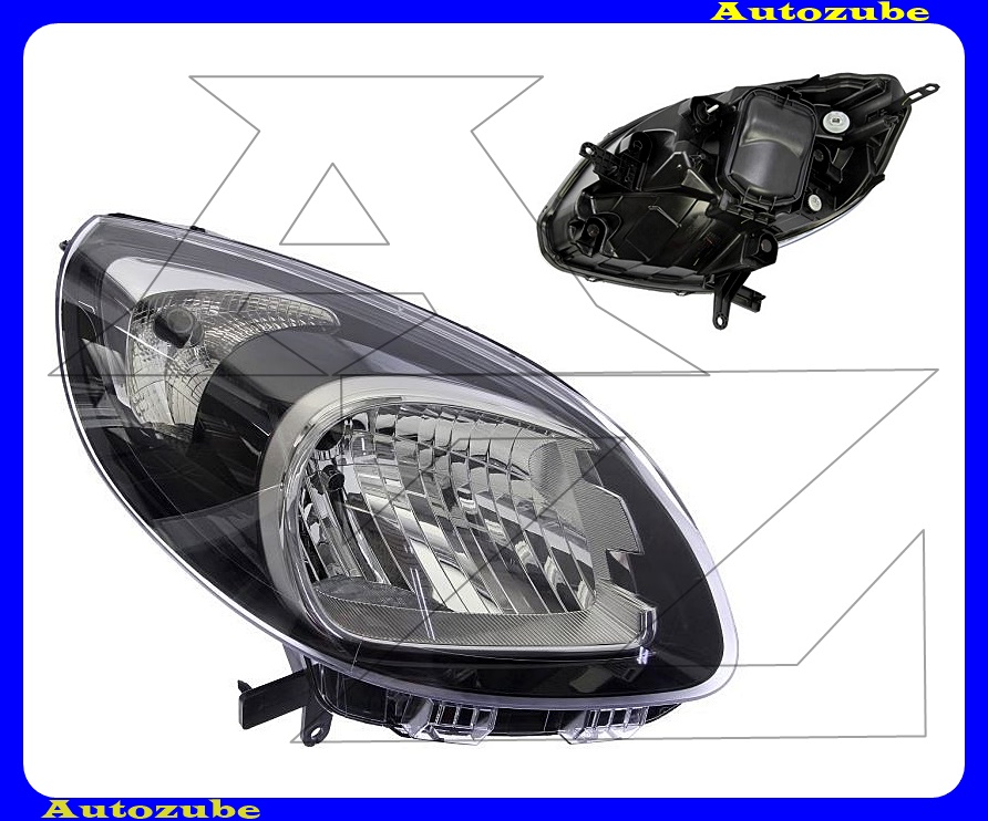 Fényszóró jobb fekete házas (H4) (motor nélkül) {DEPO} Fényszóró jobb fekete házas (H4) (motor nélkül) {DEPO}