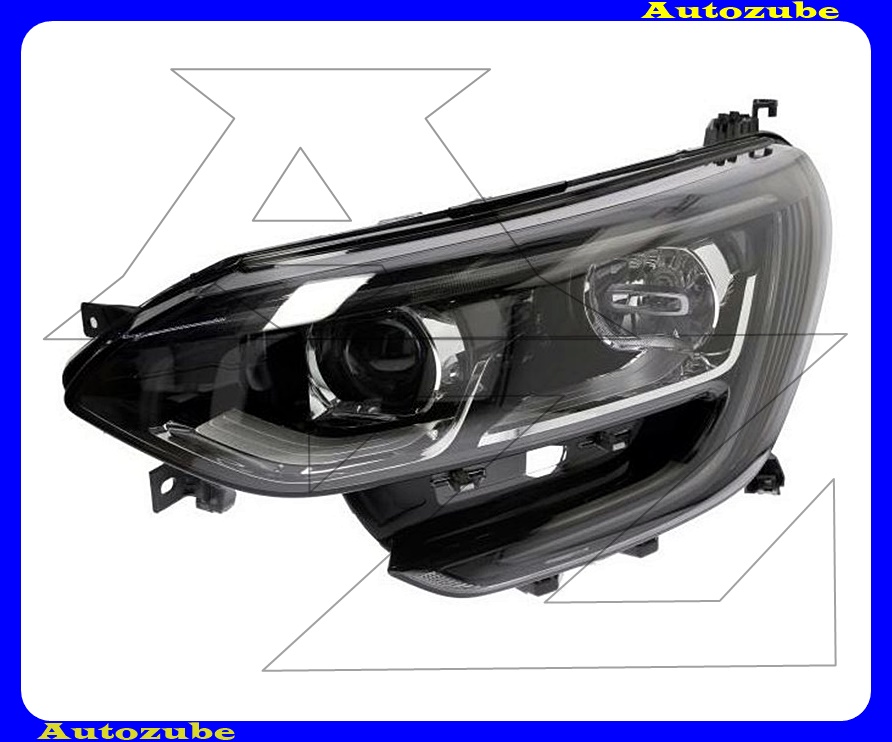 Fényszóró bal (H7/H7/LED) alul nappali fénnyel, fekete betéttel, motor nélkül {DEPO} Fényszóró bal (H7/H7/LED) alul nappali fénnyel, fekete betéttel, motor nélkül {DEPO}