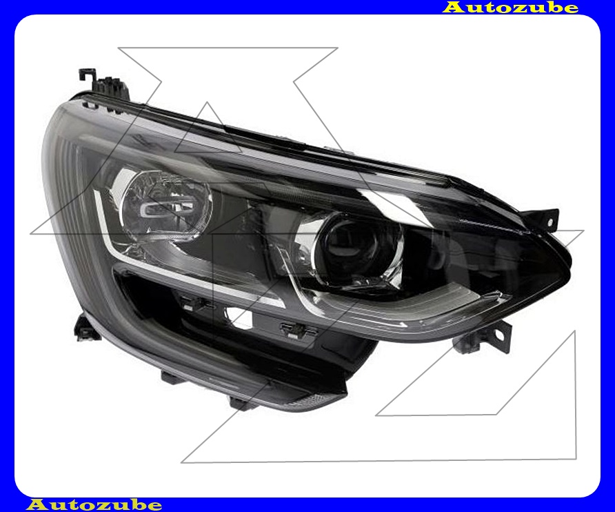 Fényszóró jobb (H7/H7/LED) alul nappali fénnyel, fekete betéttel, motor nélkül {DEPO} Fényszóró jobb (H7/H7/LED) alul nappali fénnyel, fekete betéttel, motor nélkül {DEPO}