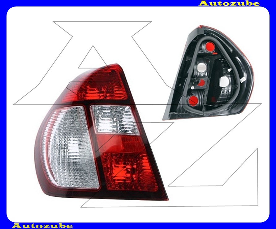 Hátsó lámpa bal, piros/fehér (foglalat nélkül) Hátsó lámpa bal, piros/fehér (foglalat nélkül)