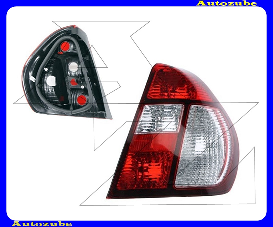 Hátsó lámpa jobb, piros/fehér (foglalat nélkül) Hátsó lámpa jobb, piros/fehér (foglalat nélkül)