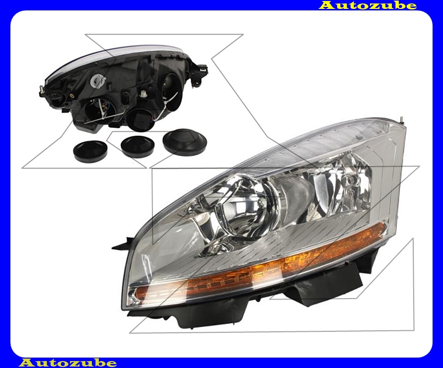 Fényszóró bal (H7/H1) motorral {DEPO} Fényszóró bal (H7/H1) motorral {DEPO}