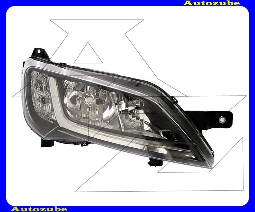 Fényszóró jobb (H7/H7/W21/5W) fekete keretes, nappali fénnyel, motorral {DEPO} Fényszóró jobb (H7/H7/W21/5W) fekete keretes, nappali fénnyel, motorral {DEPO}