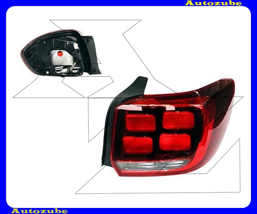 Hátsó lámpa jobb (foglalat nélkül) Hátsó lámpa jobb (foglalat nélkül)