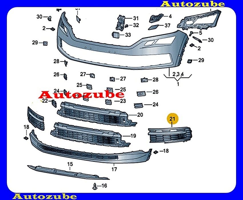 Első lökhárító rács bal /Gyári alkatrész/ (Egyedi rendelésre, NEM visszáruzható) Első lökhárító rács bal /Gyári alkatrész/ (Egyedi rendelésre, NEM visszáruzható)