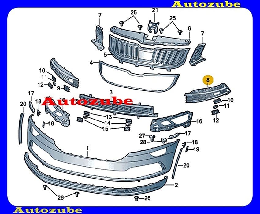 Első lökhárító rács bal /Gyári alkatrész/ (Egyedi rendelésre, NEM visszáruzható) Első lökhárító rács bal /Gyári alkatrész/ (Egyedi rendelésre, NEM visszáruzható)