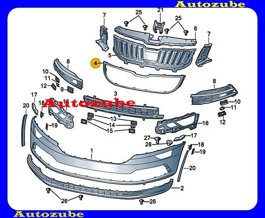 Hűtődíszrács krómkeret /Gyári alkatrész/ (Egyedi rendelésre, NEM visszáruzható) Hűtődíszrács krómkeret /Gyári alkatrész/ (Egyedi rendelésre, NEM visszáruzható)