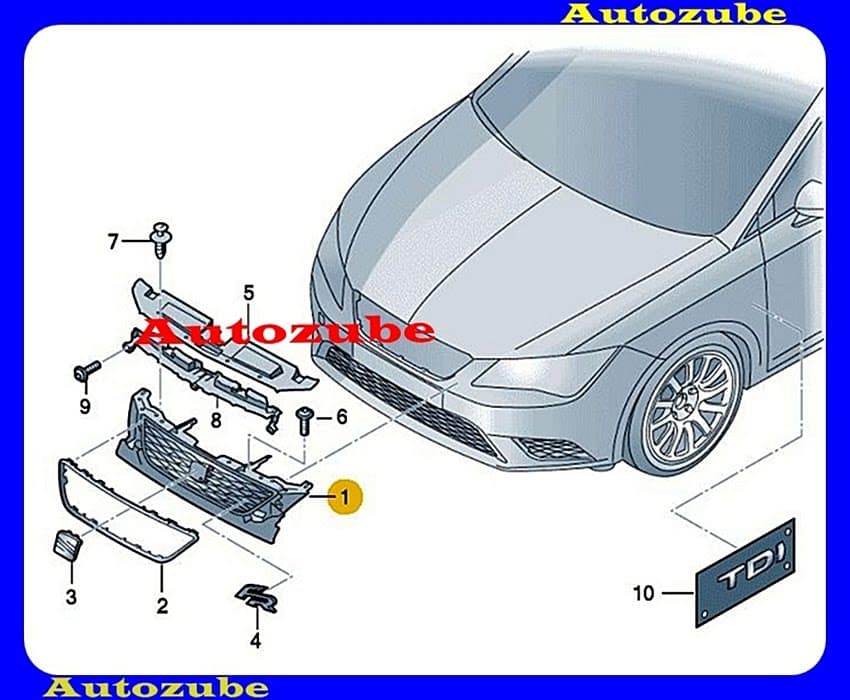 Hűtődíszrács (embléma nélkül) /Gyári alkatrész/ (Egyedi rendelésre, NEM visszáruzható) Hűtődíszrács (embléma nélkül) /Gyári alkatrész/ (Egyedi rendelésre, NEM visszáruzható)