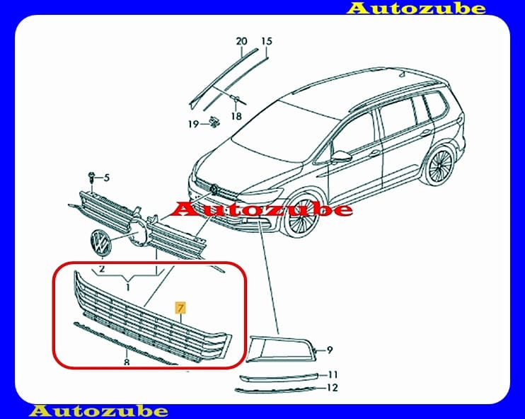Első lökhárító rács középső (díszléc nélkül)) /Gyári alkatrész/ (Egyedi rendelésre, NEM visszáruzható) Első lökhárító rács középső (díszléc nélkül)) /Gyári alkatrész/ (Egyedi rendelésre, NEM visszáruzható)