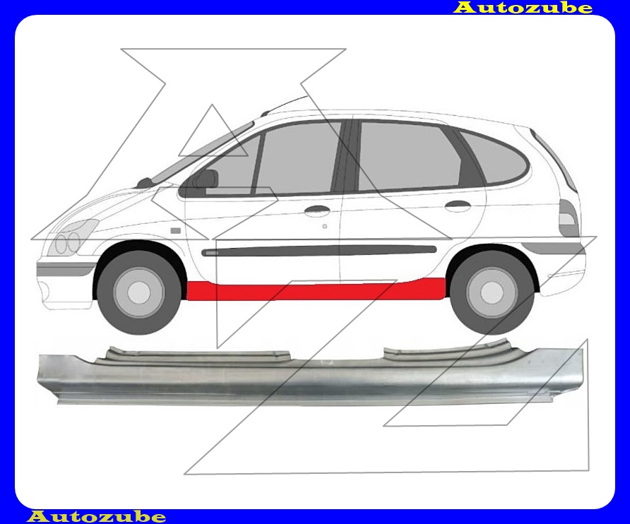 Küszöb bal (külső javítólemez) {KLOKKERHOLM} Küszöb bal (külső javítólemez) {KLOKKERHOLM}