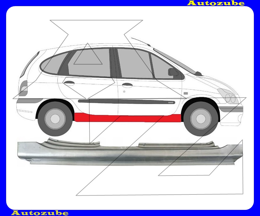 Küszöb jobb (külső javítólemez) {KLOKKERHOLM} Küszöb jobb (külső javítólemez) {KLOKKERHOLM}