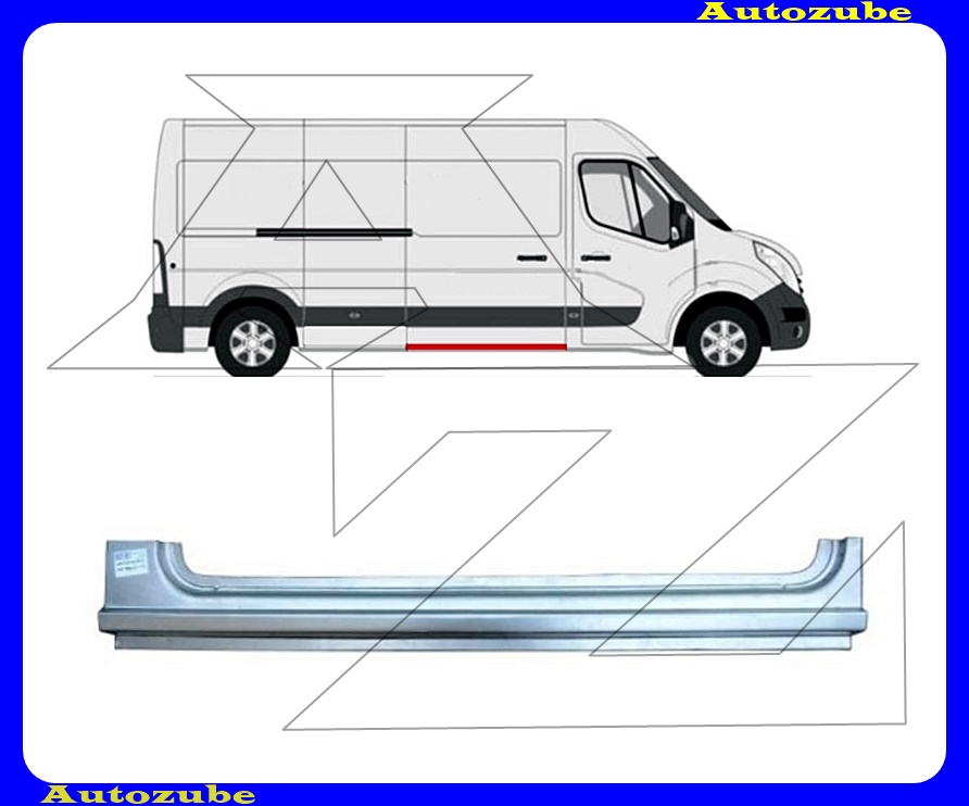 Tolóajtó alatti küszöb jobb Tolóajtó alatti küszöb jobb
