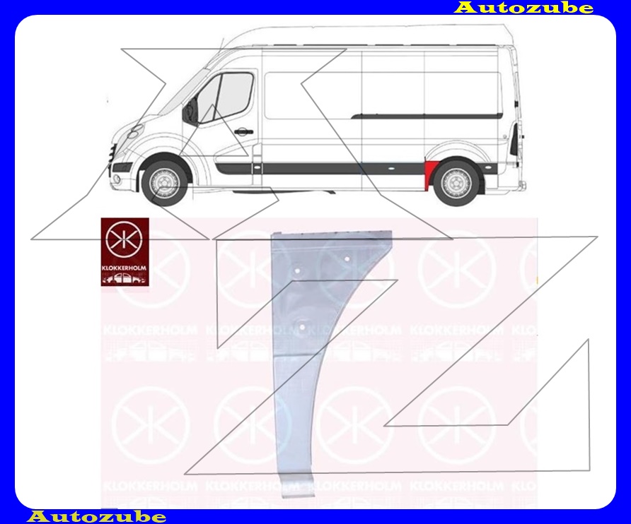 Hátsó sárvédő első rész bal Hátsó sárvédő első rész bal
