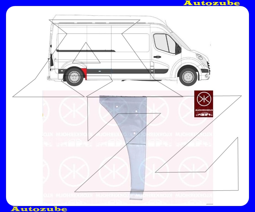 Hátsó sárvédő első rész jobb Hátsó sárvédő első rész jobb