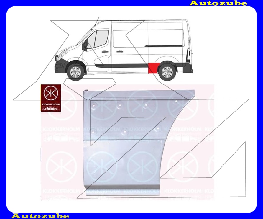 Hátsó sárvédő első rész bal 50cm Hátsó sárvédő első rész bal 50cm
