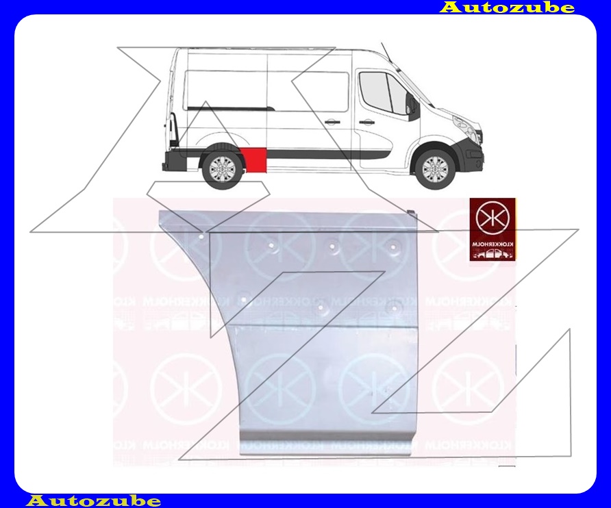 Hátsó sárvédő első rész jobb 50cm Hátsó sárvédő első rész jobb 50cm