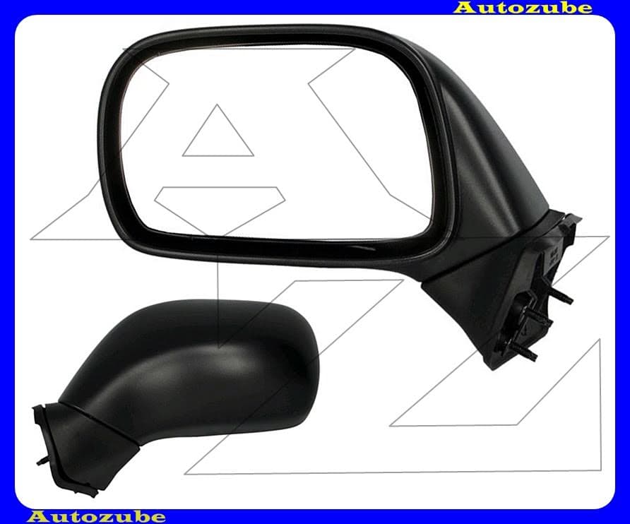 Visszapillantó tükör bal, kívűlről állítható, domború tükörlappal, fekete borítással Visszapillantó tükör bal, kívűlről állítható, domború tükörlappal, fekete borítással