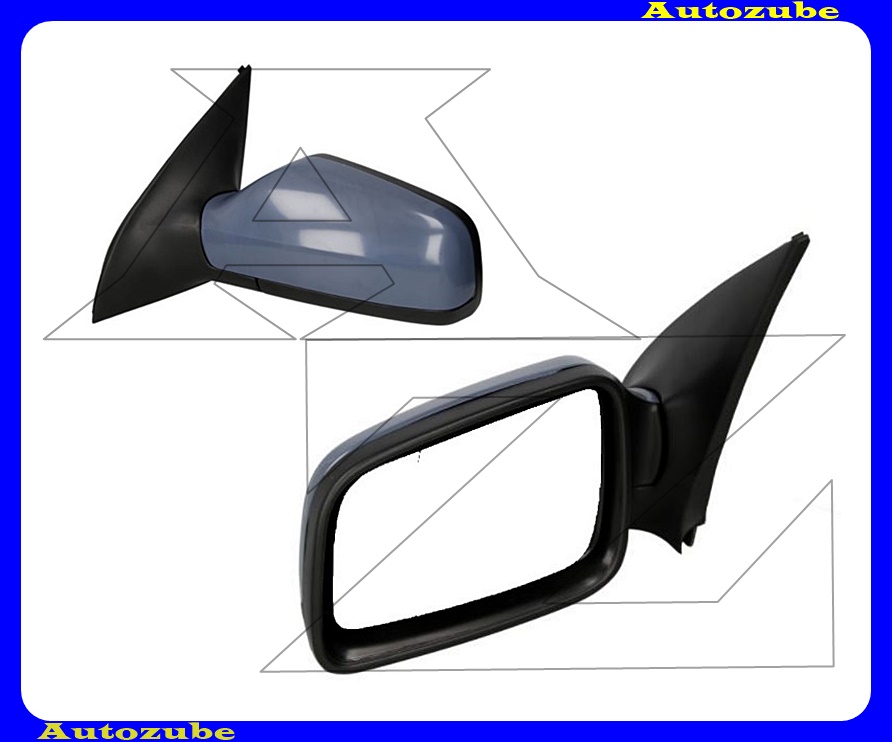 Visszapillantó tükör bal, elektromos, fűthető-sík tükörlappal, fényezhető borítással Visszapillantó tükör bal, elektromos, fűthető-sík tükörlappal, fényezhető borítással