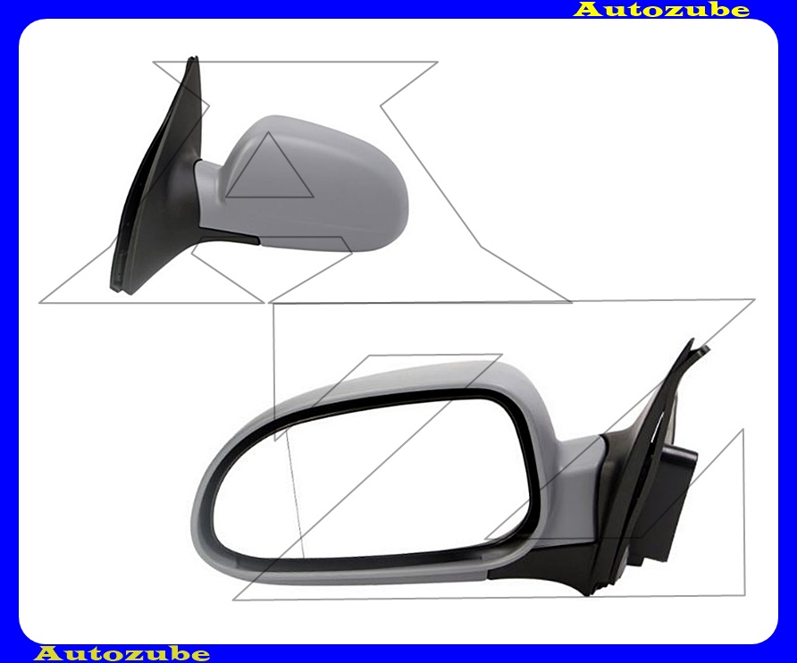 Visszapillantó tükör bal, elektromos, fűthető-aszférikus tükörlappal, fényezhető borítással Visszapillantó tükör bal, elektromos, fűthető-aszférikus tükörlappal, fényezhető borítással