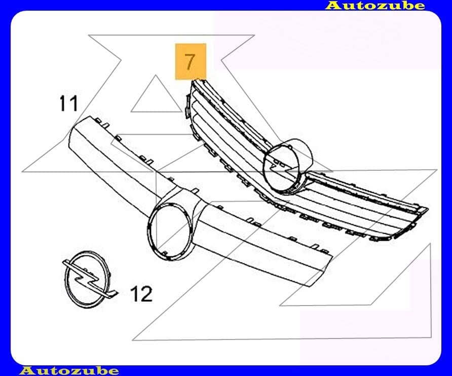 Hűtődíszrács /Gyári alkatrész/ (Egyedi rendelésre, NEM visszáruzható) Hűtődíszrács /Gyári alkatrész/ (Egyedi rendelésre, NEM visszáruzható)