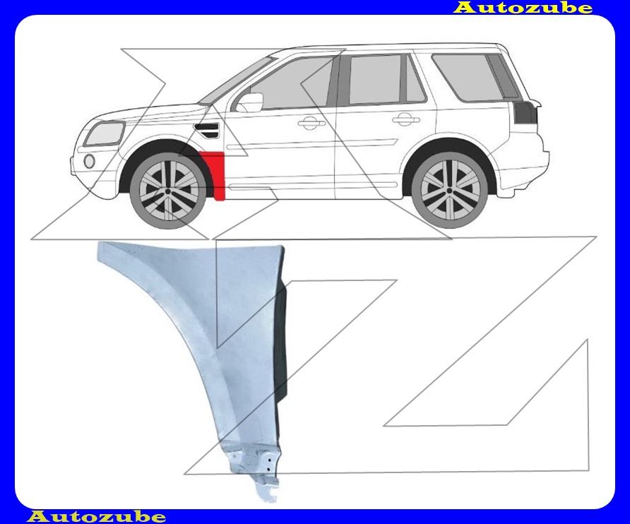 Első sárvédő hátsó alsó rész bal (javítólemez) {KLOKKERHOLM}