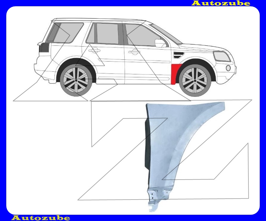 Első sárvédő hátsó alsó rész jobb (javítólemez) {KLOKKERHOLM}