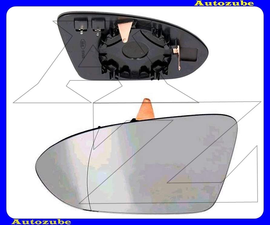 Visszapillantó tükörlap bal, fűthető-aszférikus (tartólappal) Visszapillantó tükörlap bal, fűthető-aszférikus (tartólappal)