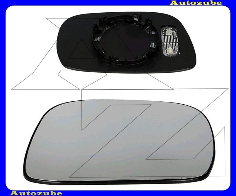 Visszapillantó tükörlap jobb, fűthető-domború (tartólappal) Visszapillantó tükörlap jobb, fűthető-domború (tartólappal)