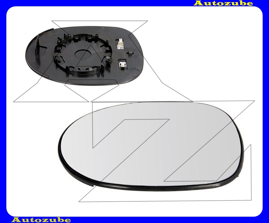 Visszapillantó tükörlap jobb, fűthető-domború (tartólappal) Visszapillantó tükörlap jobb, fűthető-domború (tartólappal)