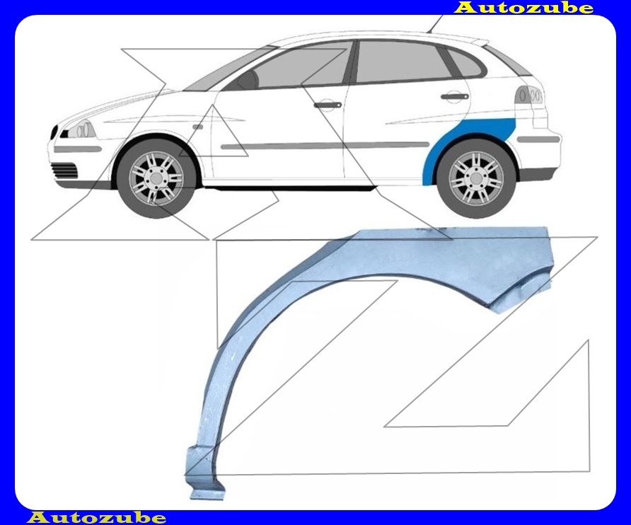 Hátsó sárvédő javítóív bal 