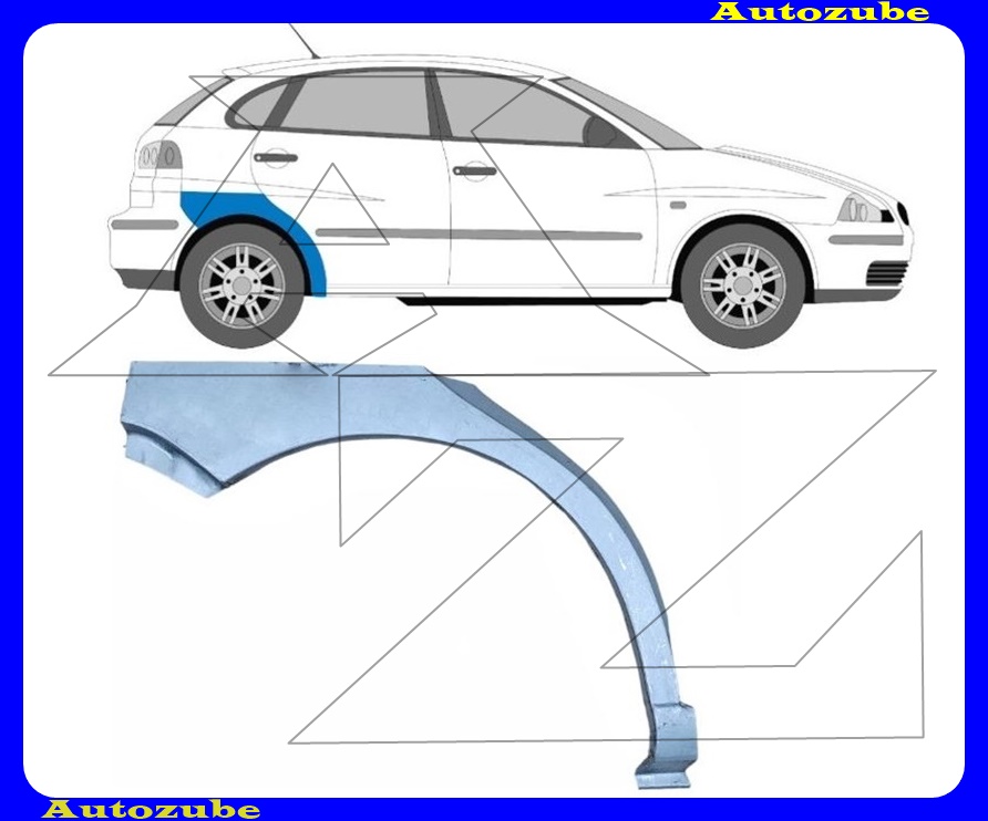 Hátsó sárvédő javítóív jobb 
