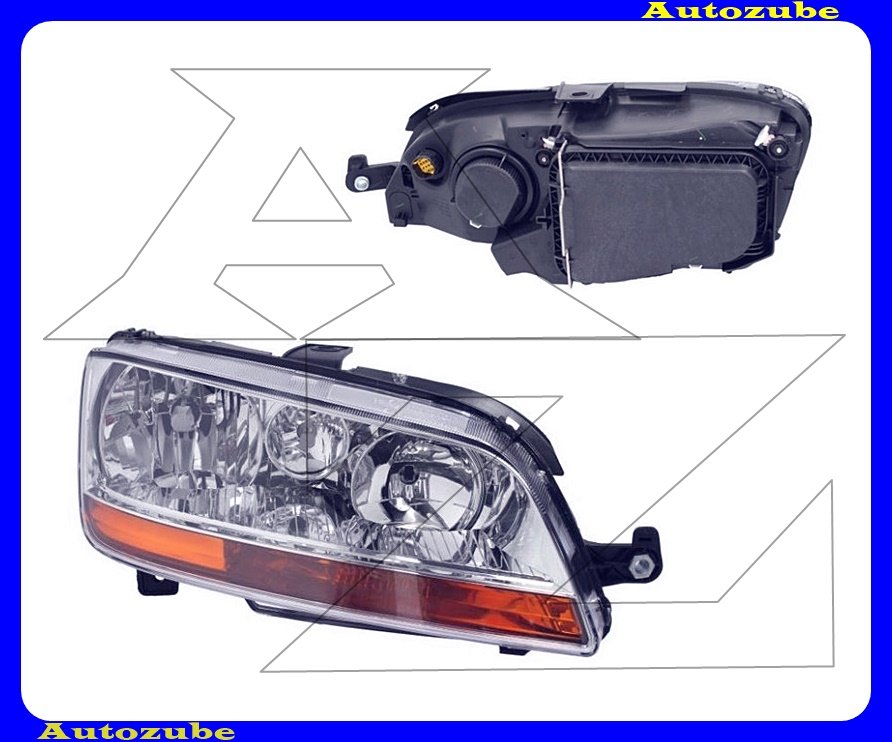 Fényszóró jobb (H7/H1) sárga indexes, motorral {DEPO} Fényszóró jobb (H7/H1) sárga indexes, motorral {DEPO}
