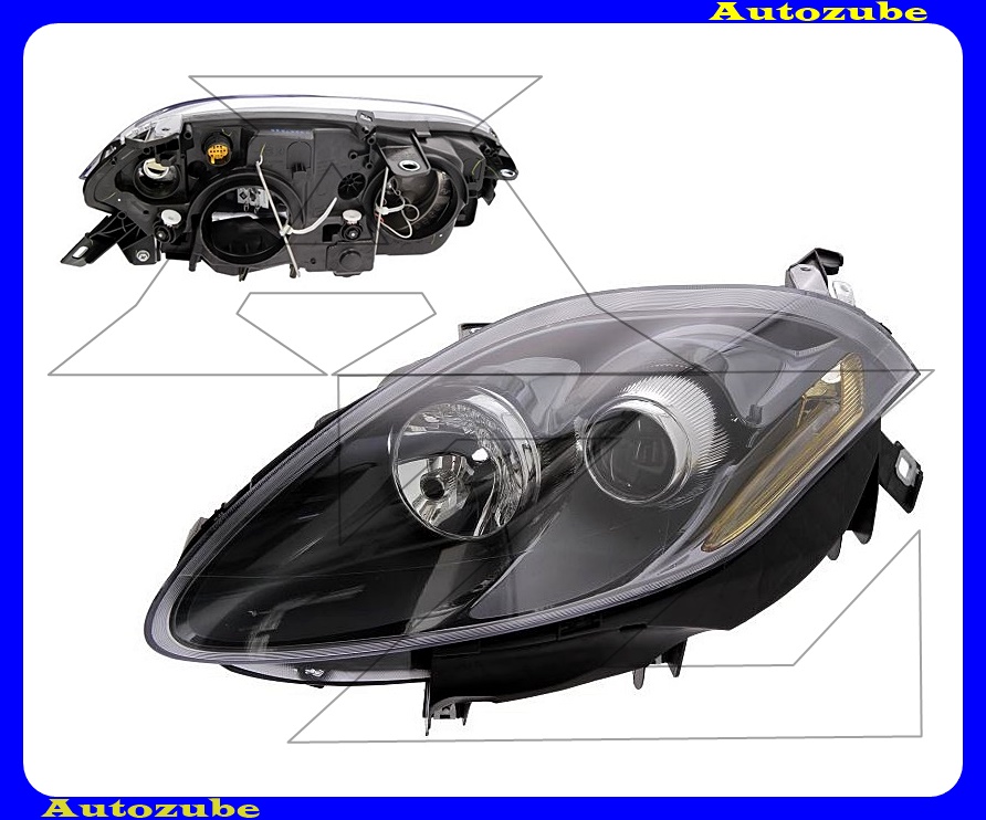 Fényszóró bal (H1/H1) szürke házas, motorral {DEPO} /RENDELÉSRE/ Fényszóró bal (H1/H1) szürke házas, motorral {DEPO} /RENDELÉSRE/