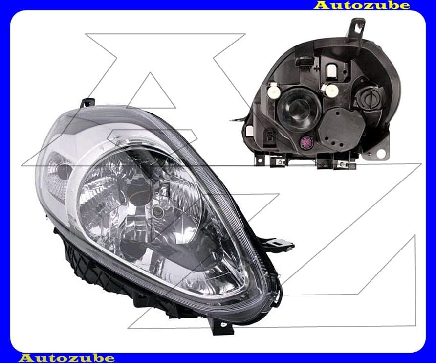 Fényszóró jobb króm házas (H4) motorral {DEPO} Fényszóró jobb króm házas (H4) motorral {DEPO}