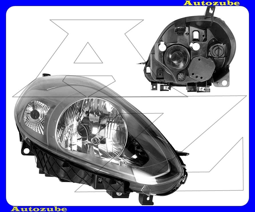 Fényszóró jobb antracit házas (H4) motorral {DEPO} Fényszóró jobb antracit házas (H4) motorral {DEPO}