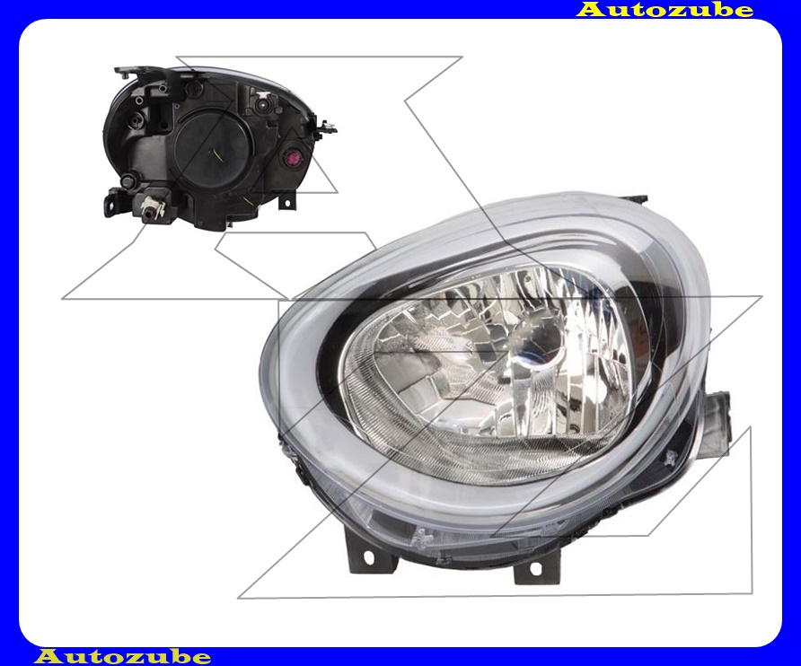 Fényszóró bal (H4/LED) motorral {DEPO} Fényszóró bal (H4/LED) motorral {DEPO}