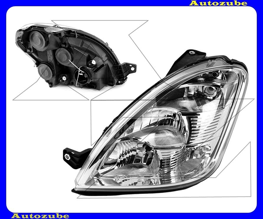 Fényszóró bal (2xH7/H1) motorral {DEPO} Fényszóró bal (2xH7/H1) motorral {DEPO}
