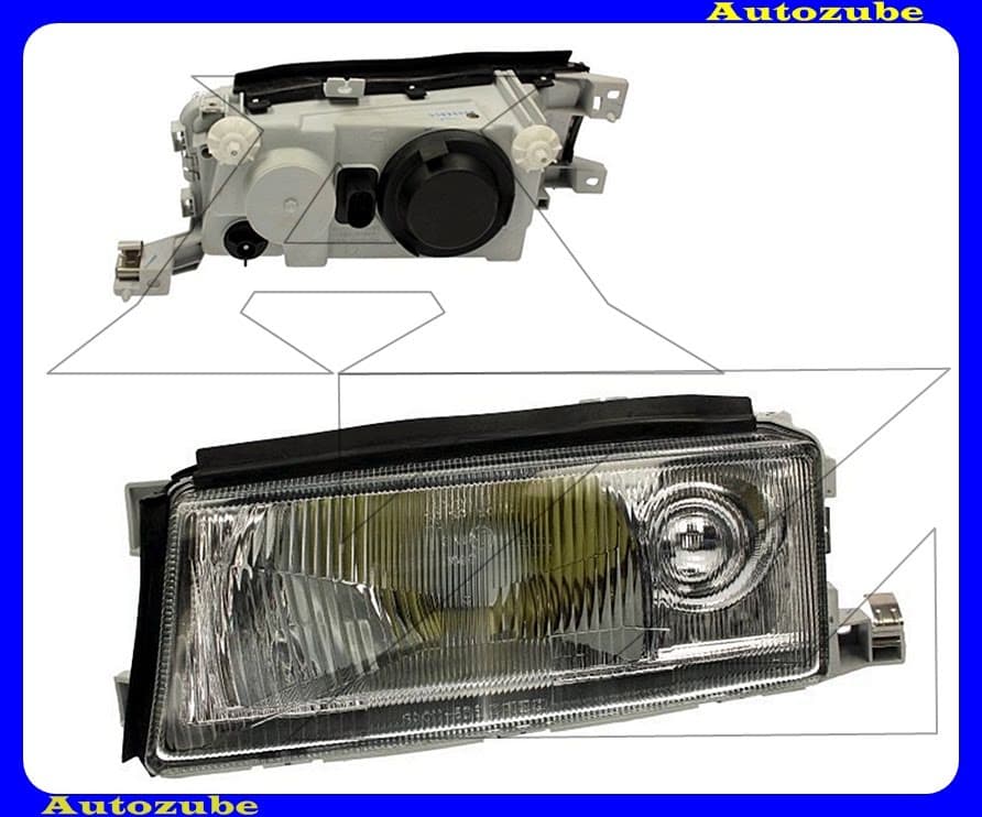 Fényszóró bal (H4) kézi/elektromos állítású is. {DEPO} Fényszóró bal (H4) kézi/elektromos állítású is. {DEPO}