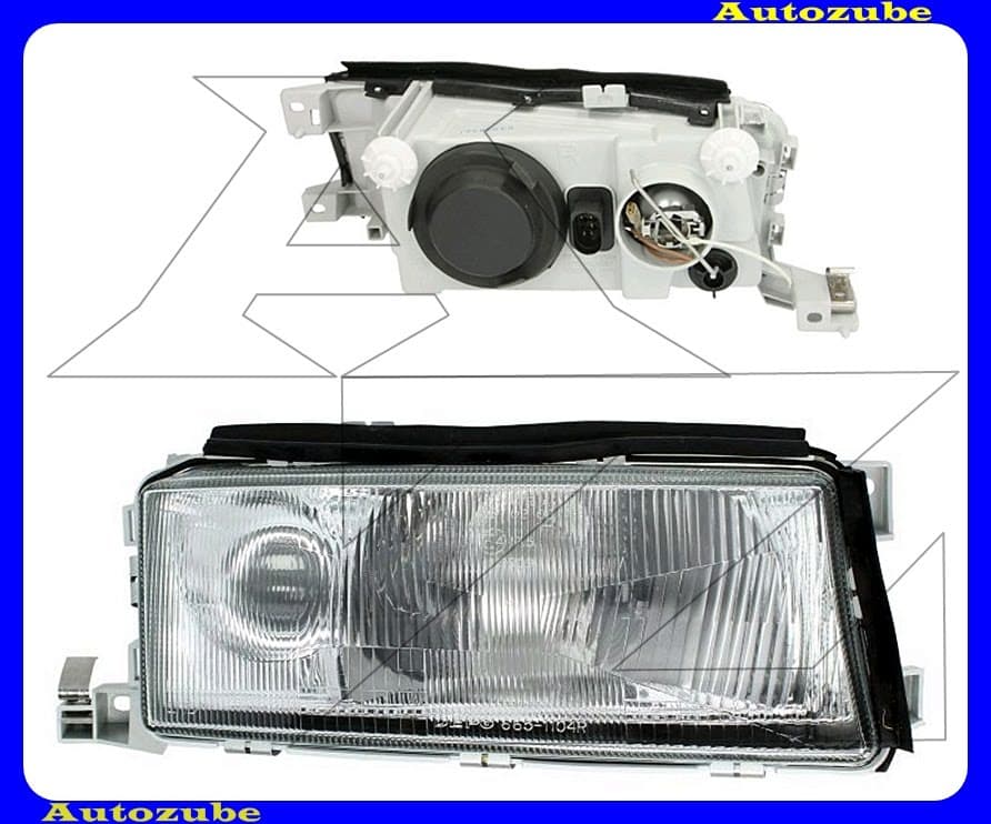 Fényszóró jobb, ködlámpás (H4/H3) kézi/elektromos állítású is. {DEPO} Fényszóró jobb, ködlámpás (H4/H3) kézi/elektromos állítású is. {DEPO}