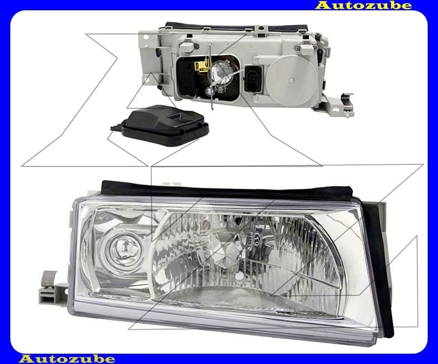 Fényszóró jobb (H4) motorral {DEPO} Fényszóró jobb (H4) motorral {DEPO}