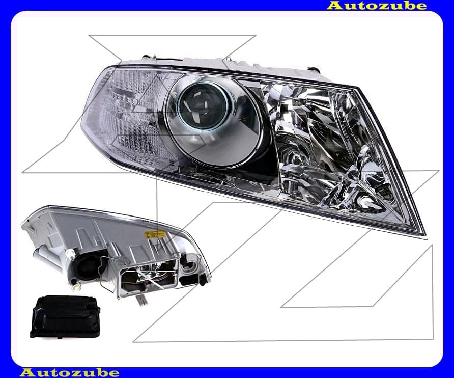 Fényszóró jobb XENON króm házas (D1S/H1) motorral (izzó és elektronika nélkül) {DEPO} Fényszóró jobb XENON króm házas (D1S/H1) motorral (izzó és elektronika nélkül) {DEPO}