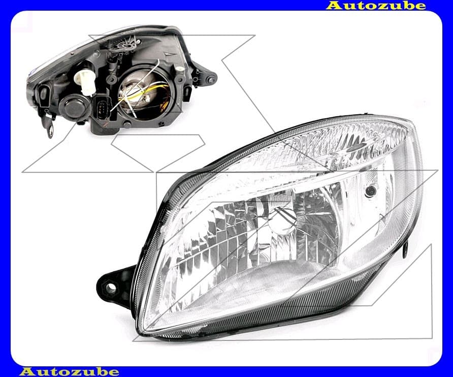 Fényszóró bal (H4) motorral {DEPO} Fényszóró bal (H4) motorral {DEPO}