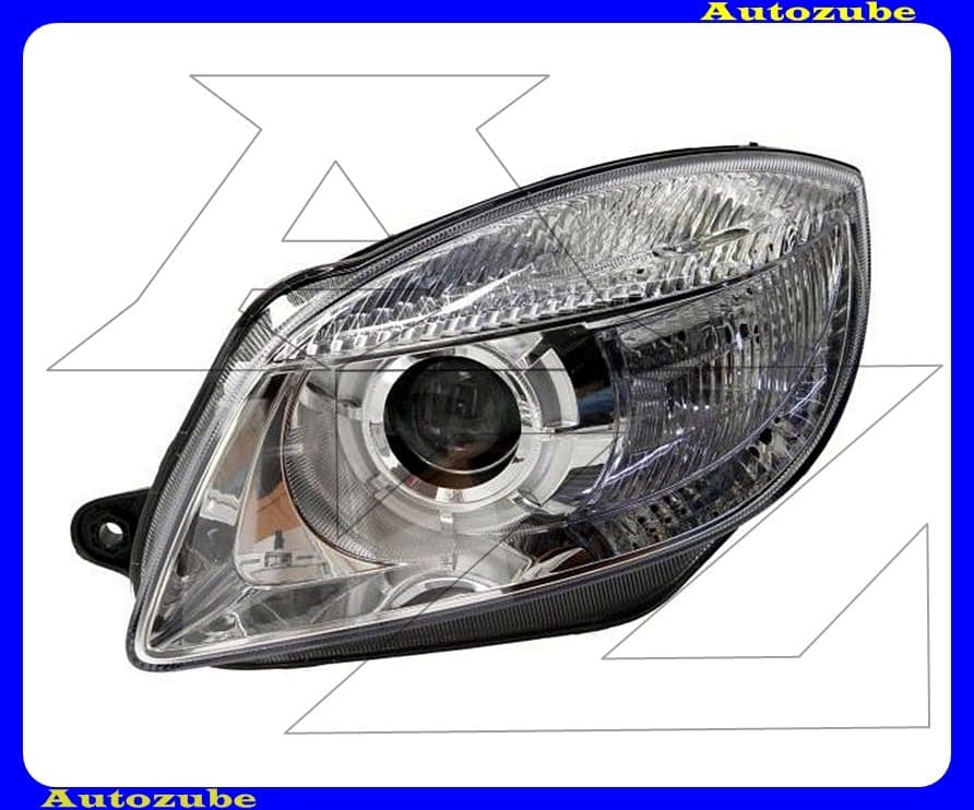 Fényszóró bal projektoros (H7/W5W/PY21W) motorral {DEPO} Fényszóró bal projektoros (H7/W5W/PY21W) motorral {DEPO}